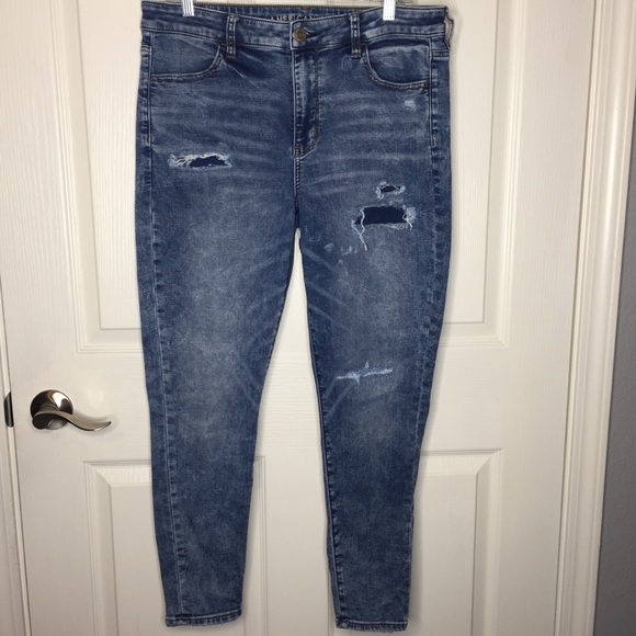 American Eagle Outfitters Denim - American Eagle Hi Rise Jegging Distressed